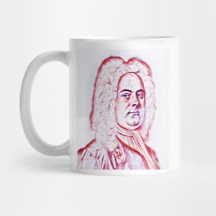 George Frideric Handel Portrait | George Frideric Handel Artwork | Line Art Mug